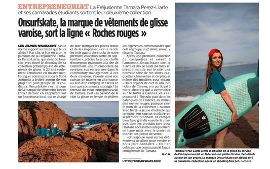 Le Var Matin X Onsurfskate avec sa collection ROCHES ROUGES